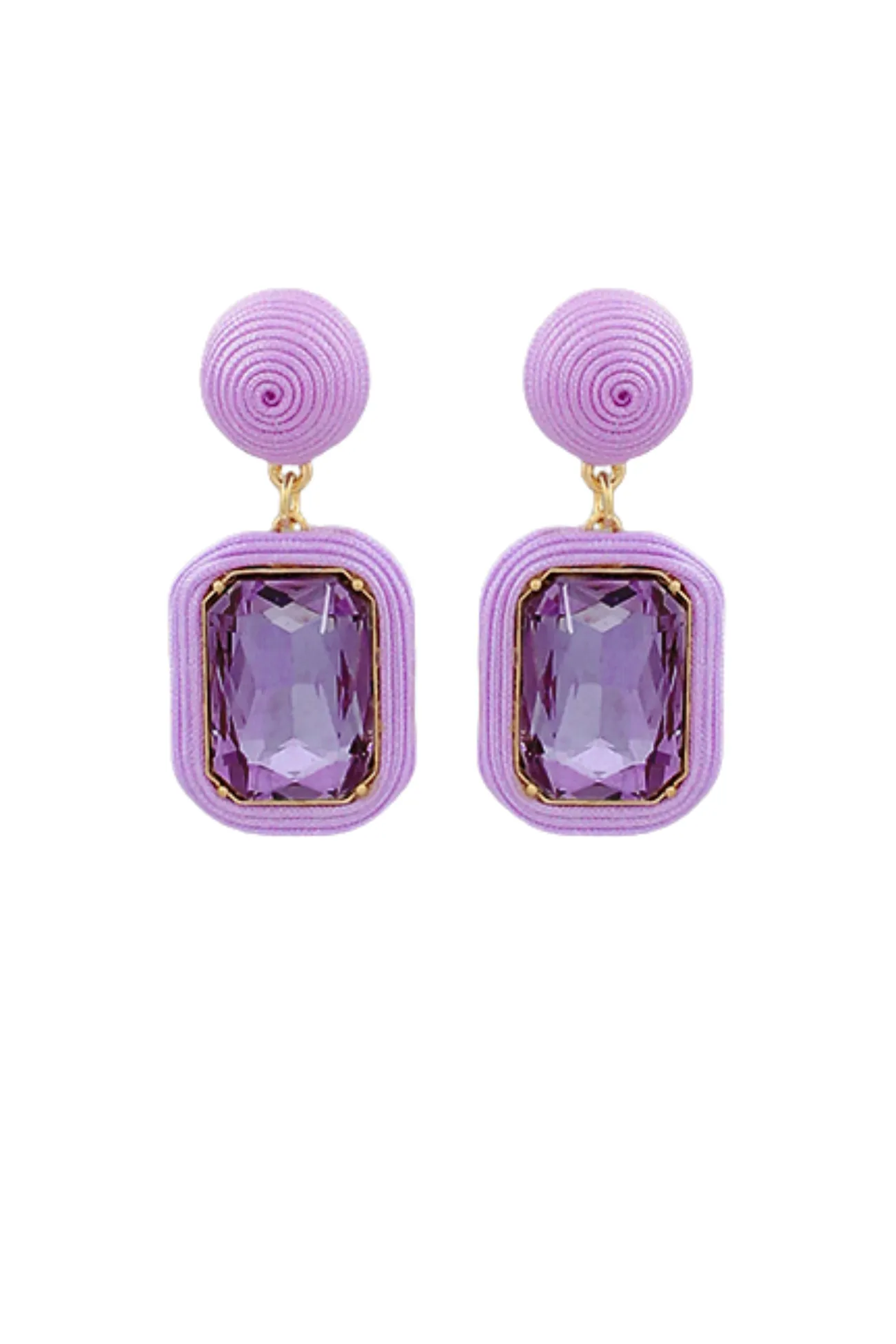 Square Thread Wrapping Earrings