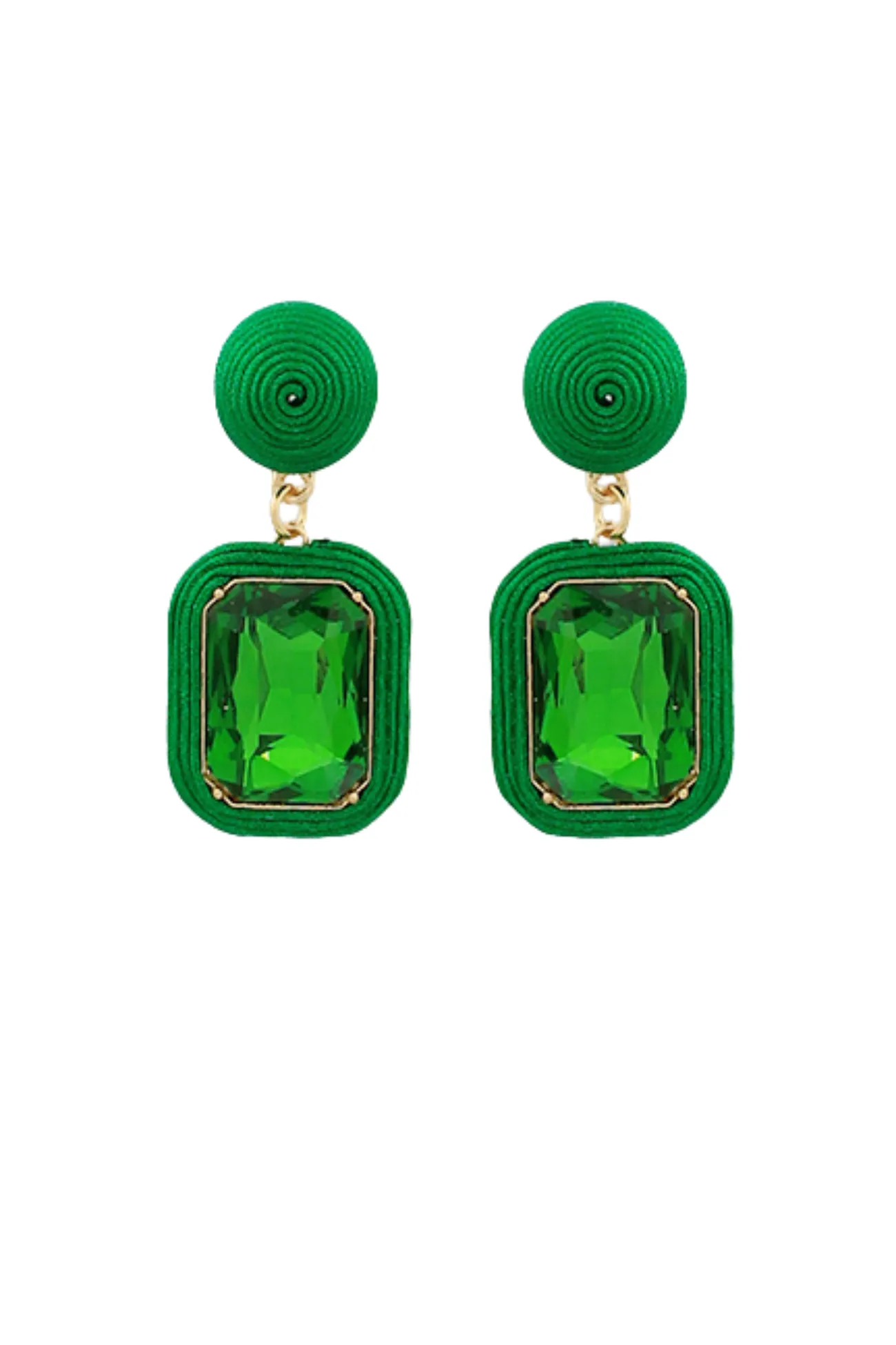 Square Thread Wrapping Earrings