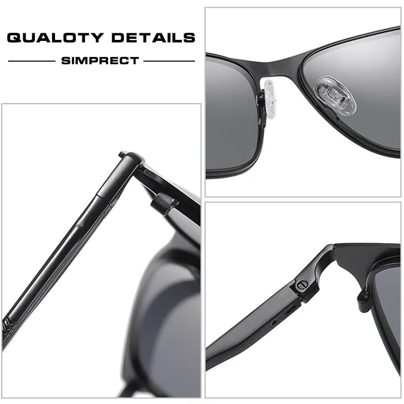 Square Ultra Simple Polarized Sunglasses For Men