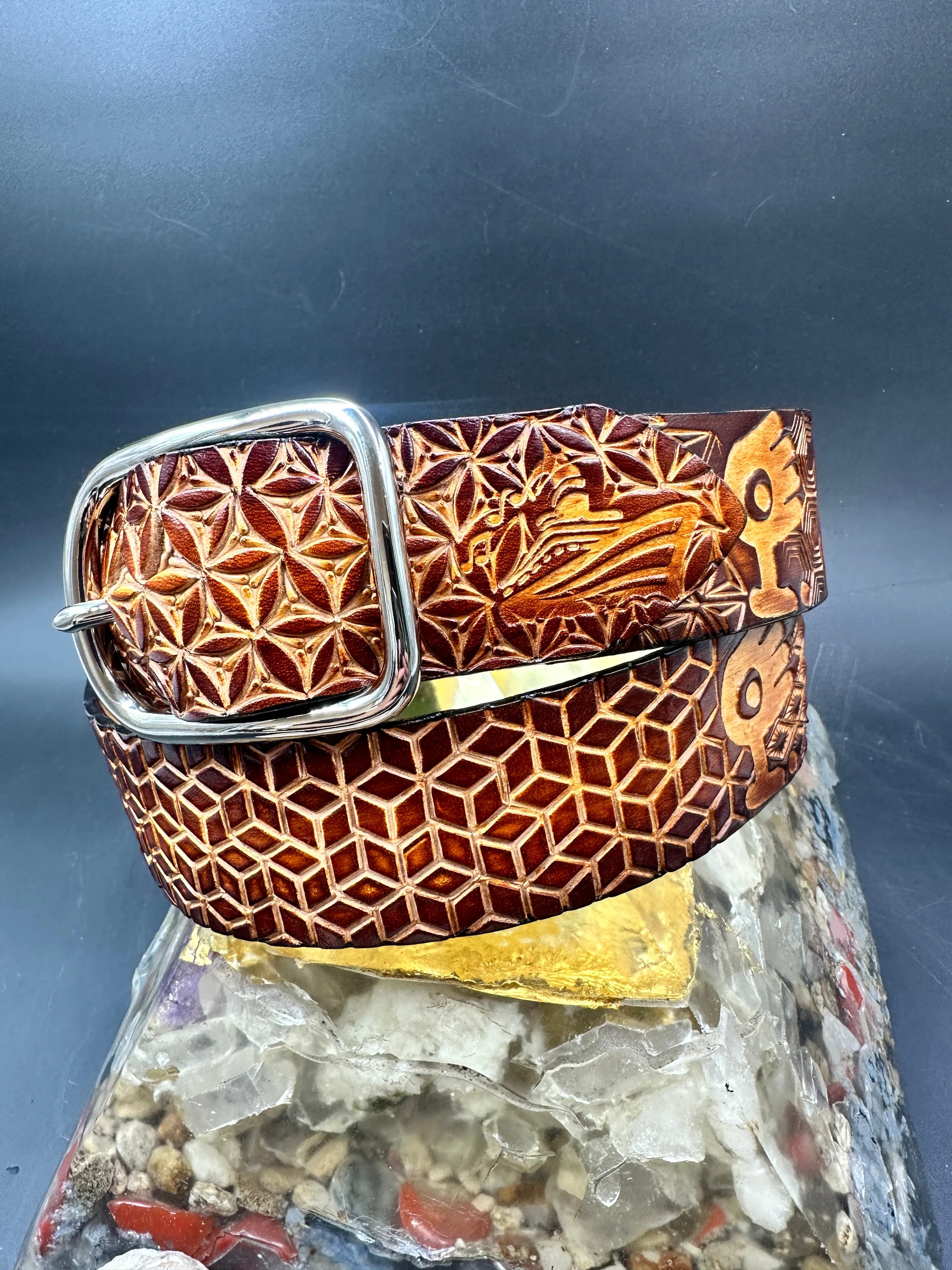 Stamped Leather Belt - Jamcruise