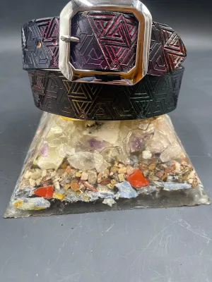 Stamped Leather Belt - STS9