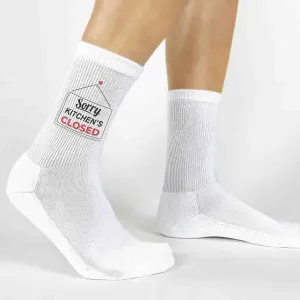 Stay Out of the Kitchen Funny Pickleball Crew Socks