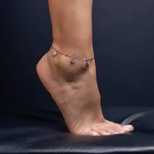Steps of Love Silver Anklet