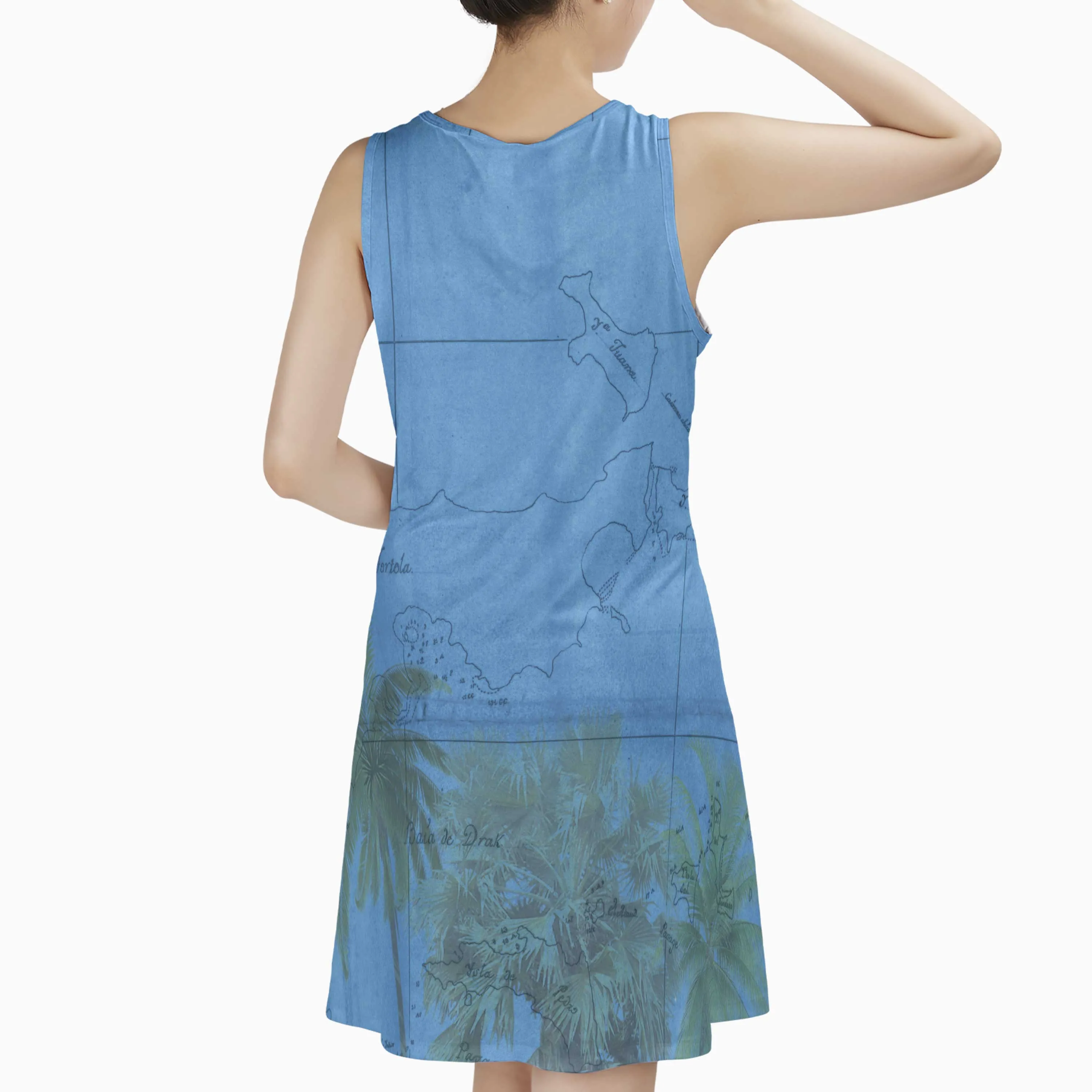 The British Virgin Islands Tropical Palms Sundress