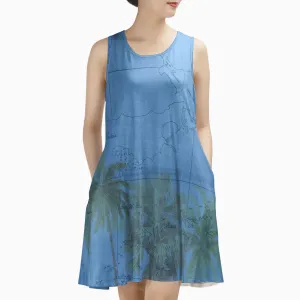 The British Virgin Islands Tropical Palms Sundress