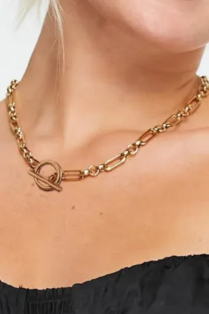 The Lora 18K Gold Plated Toggle Necklace