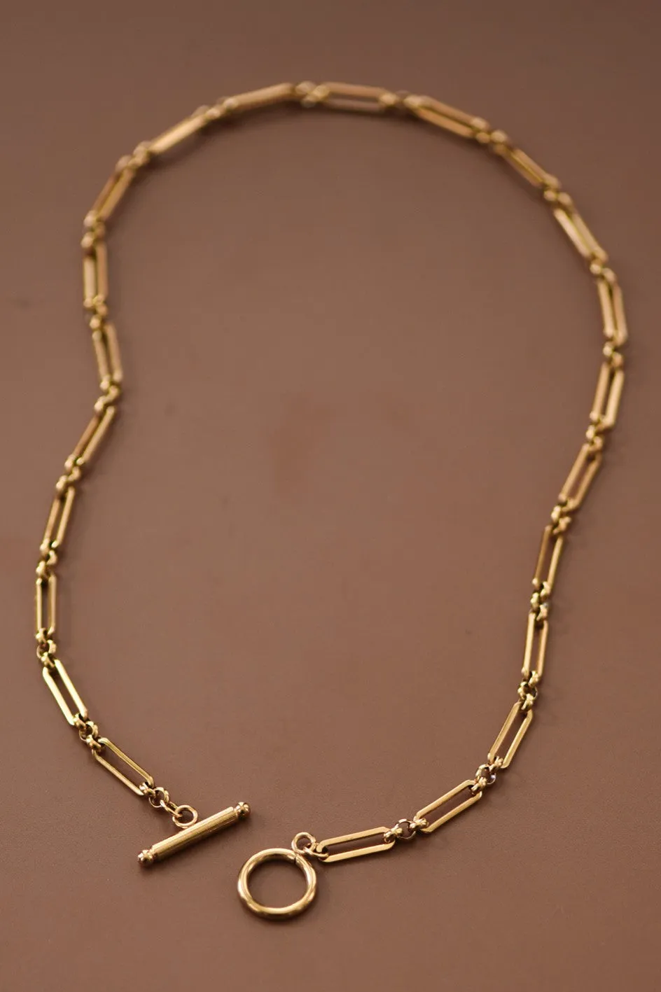 The Lora 18K Gold Plated Toggle Necklace