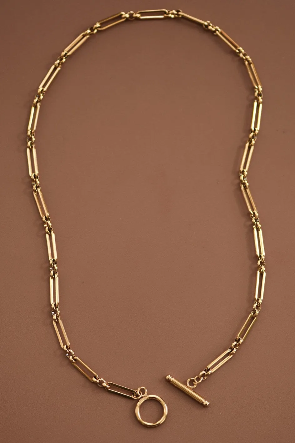 The Lora 18K Gold Plated Toggle Necklace