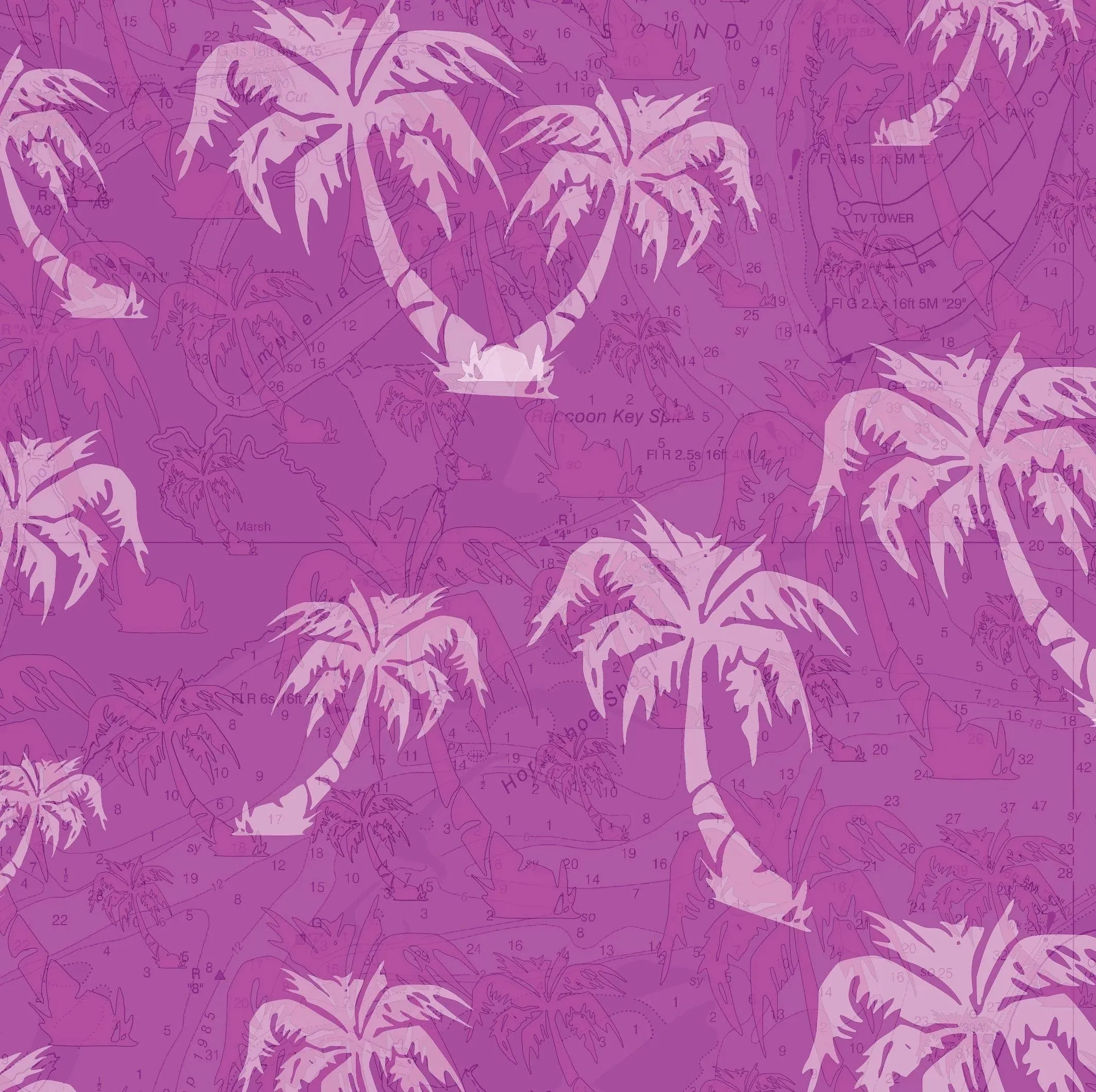 The St Andrew Sound Fuchsia with White Palms Sundress
