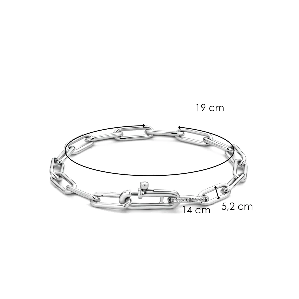 Ti Sento Milano Classic Rectangle Link Gilded Bracelet