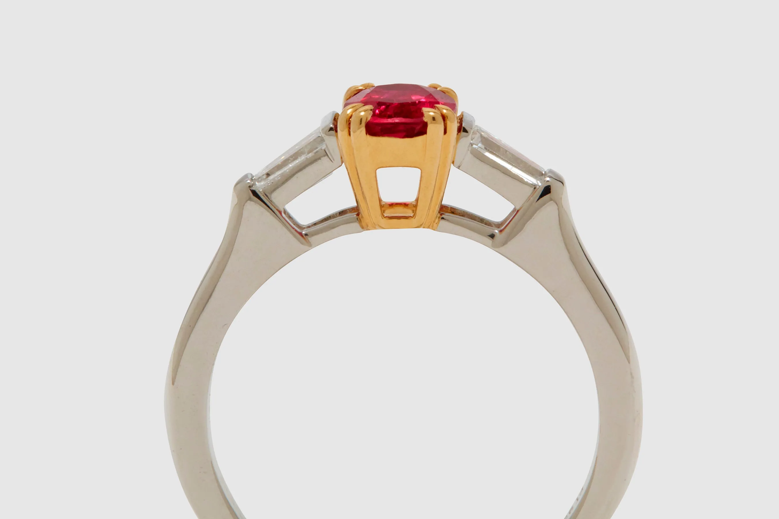 Tiffany & Co. Platinum & 18K Ruby & Diamond Ring
