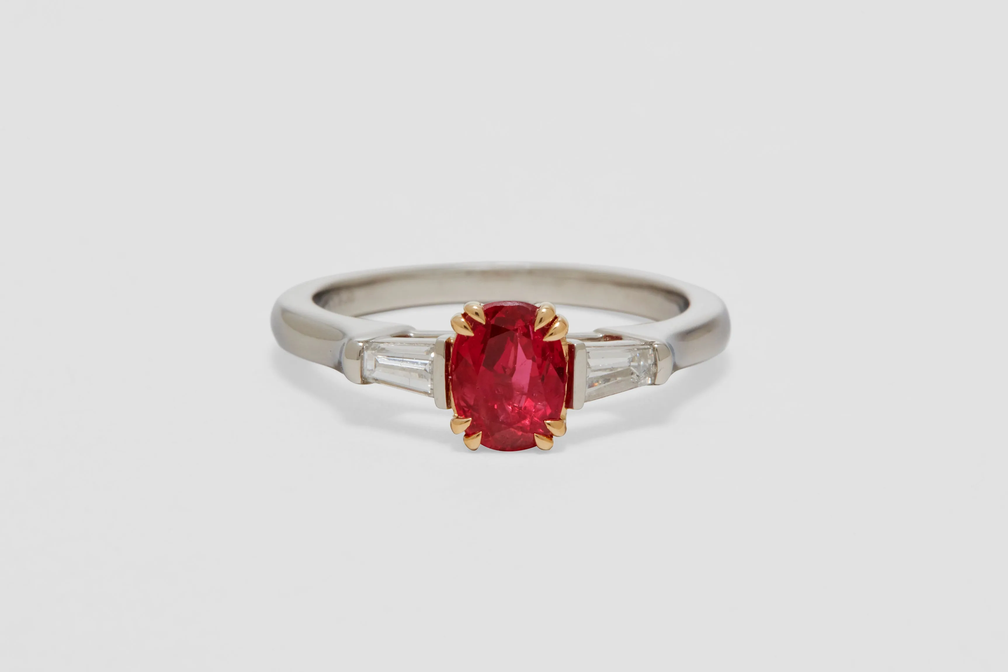 Tiffany & Co. Platinum & 18K Ruby & Diamond Ring