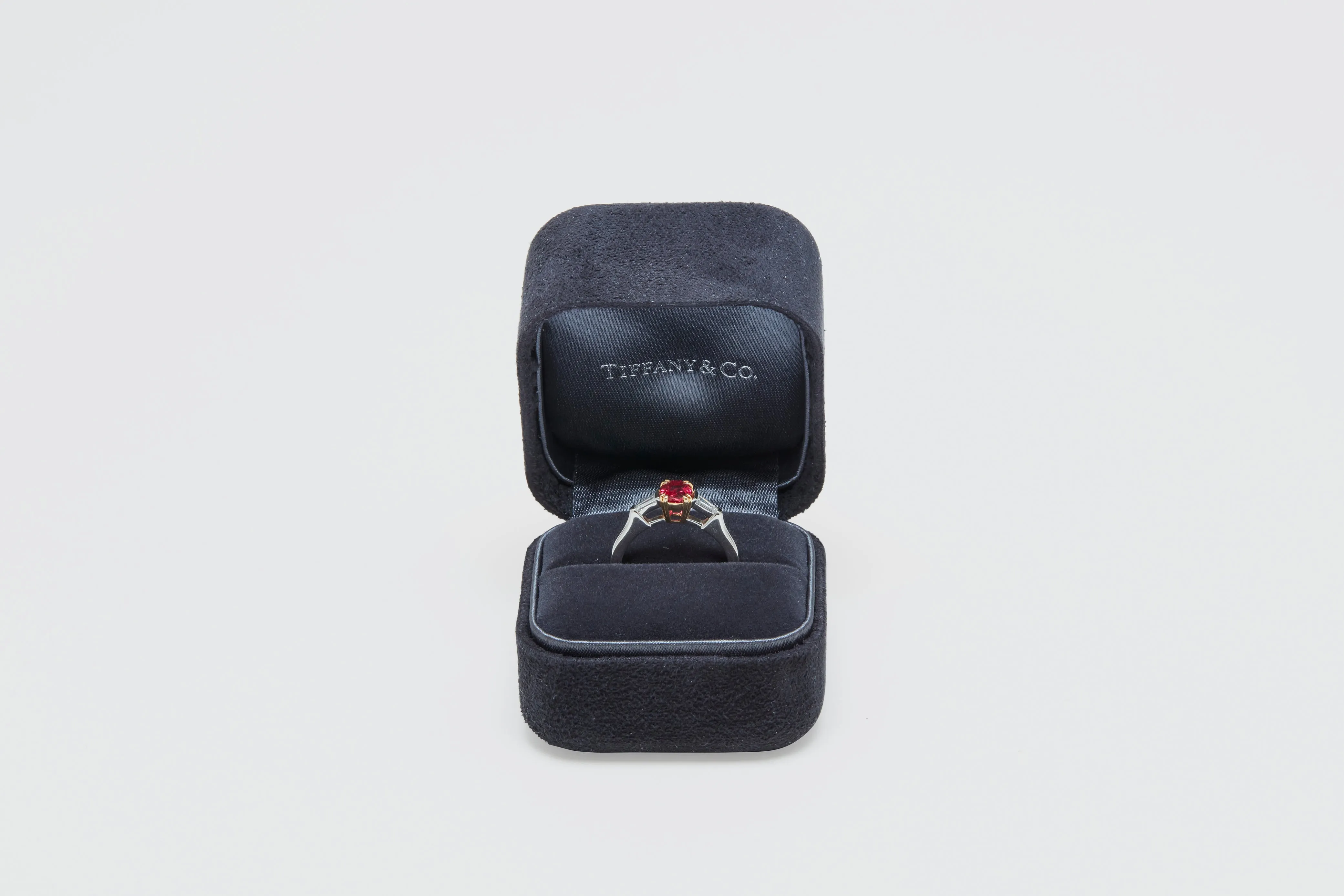 Tiffany & Co. Platinum & 18K Ruby & Diamond Ring
