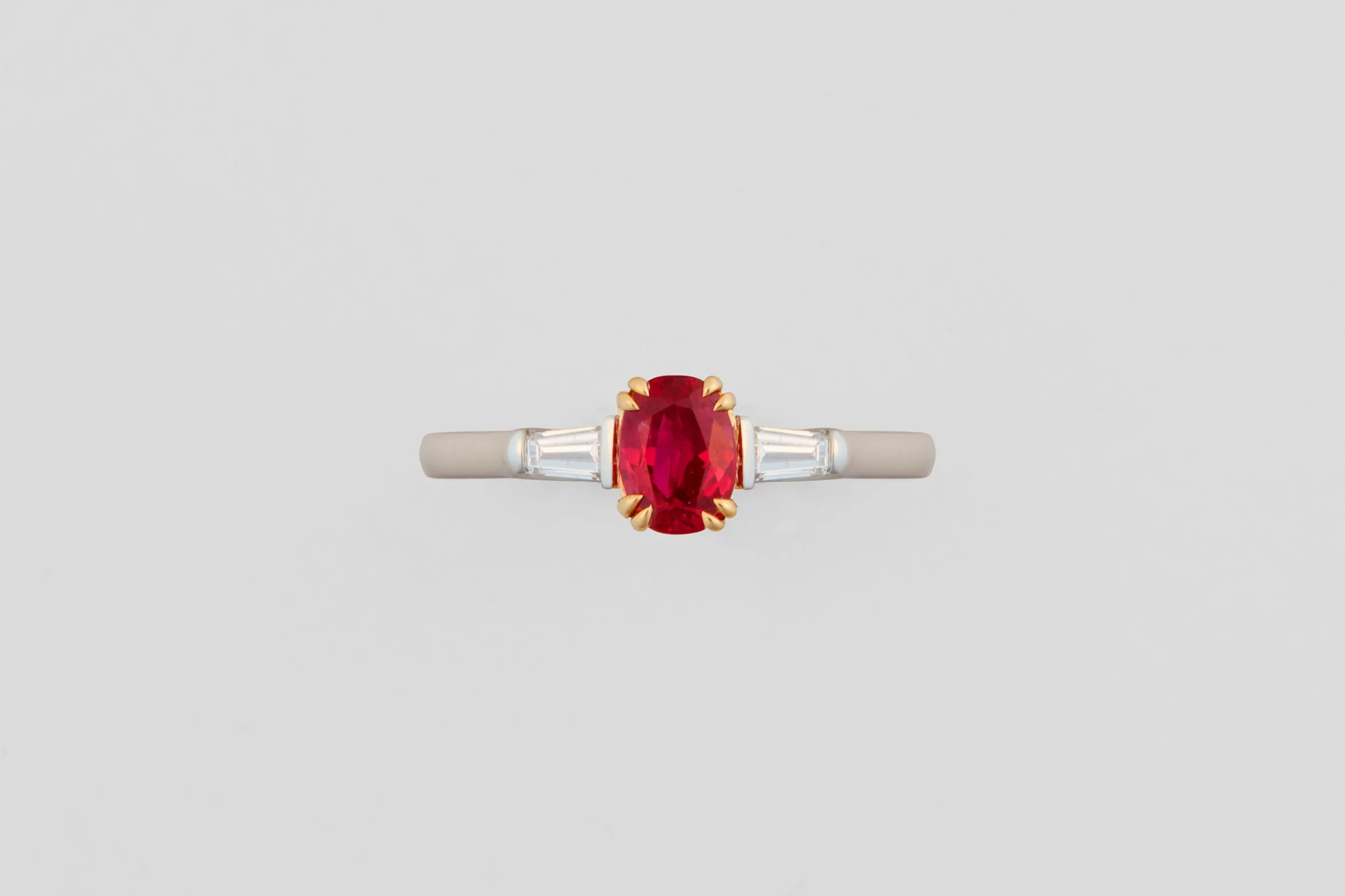 Tiffany & Co. Platinum & 18K Ruby & Diamond Ring