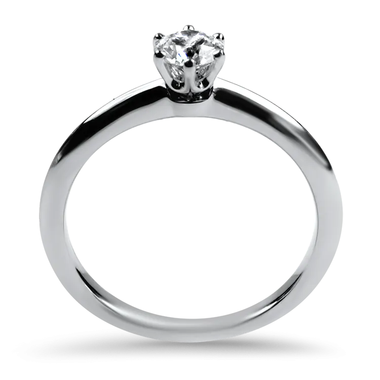 Tiffany & Company Estate Platinum Round Brilliant Cut Diamond Solitaire Engagement Ring