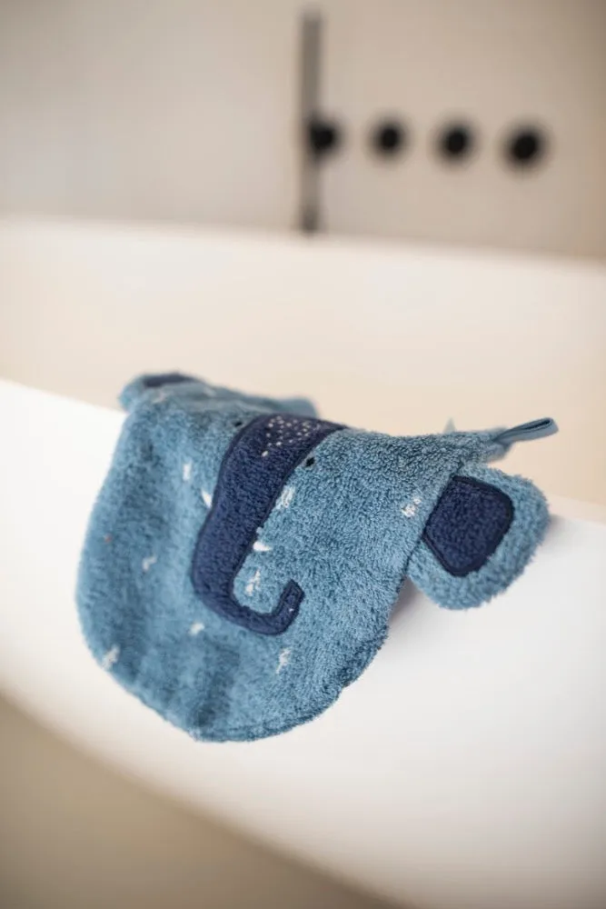 Trixie Organic Cotton Washcloth 2-Pack | Polar Bear & Mrs. Elephant