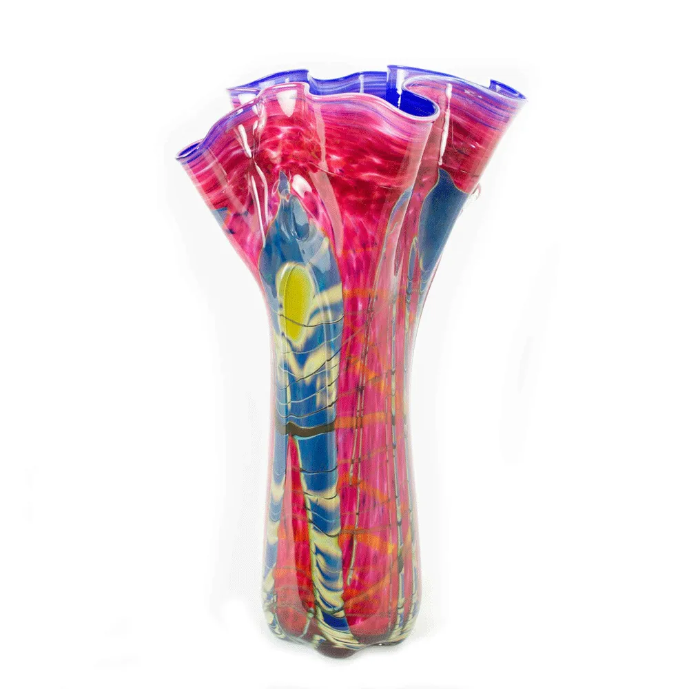 Tropical Bamboo Ruby Swing Vase