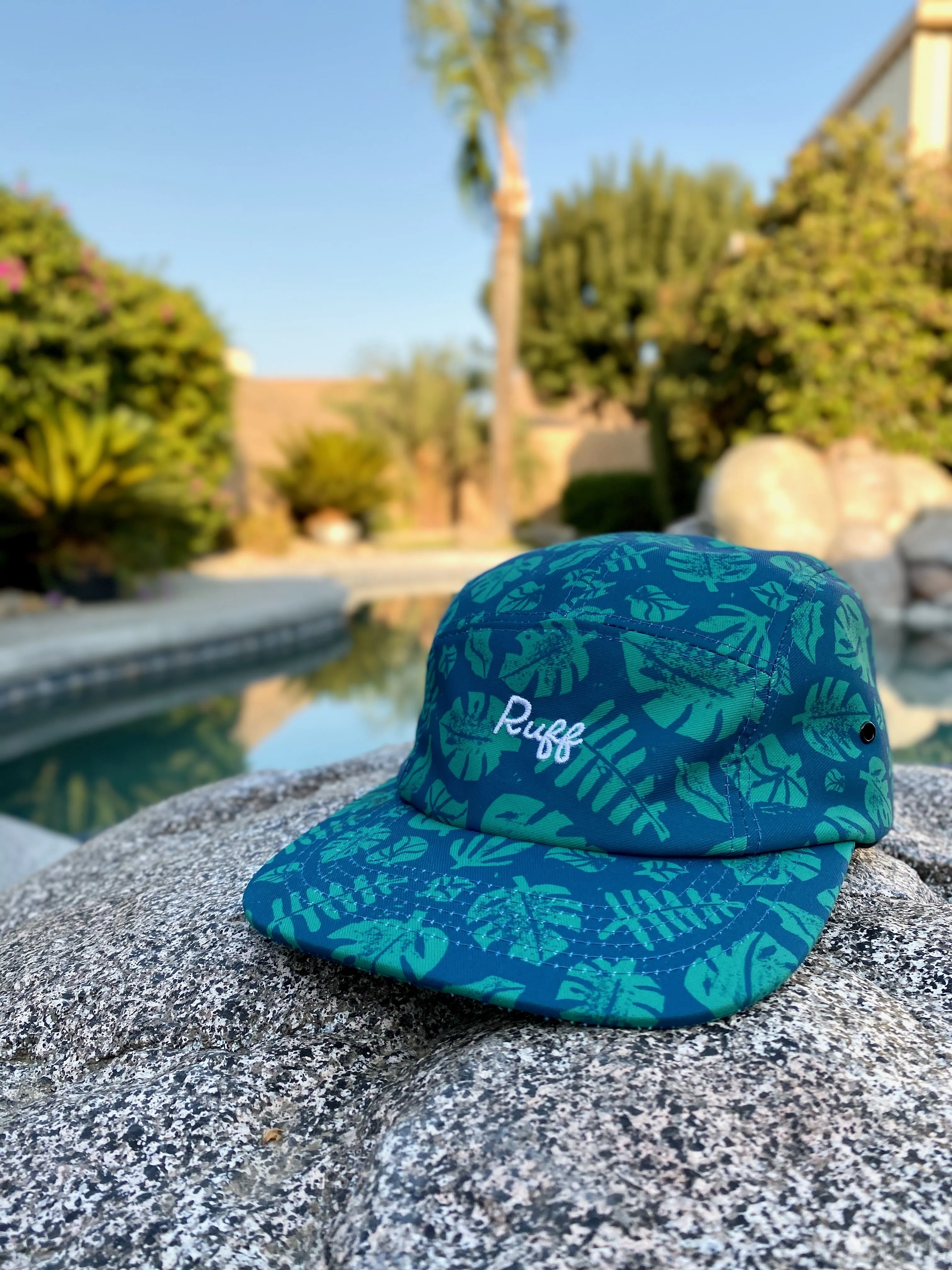 Tropical Block Print Hat