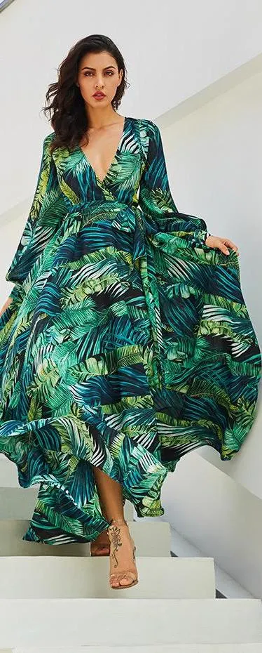 Tropical Boho Dynasty Dress