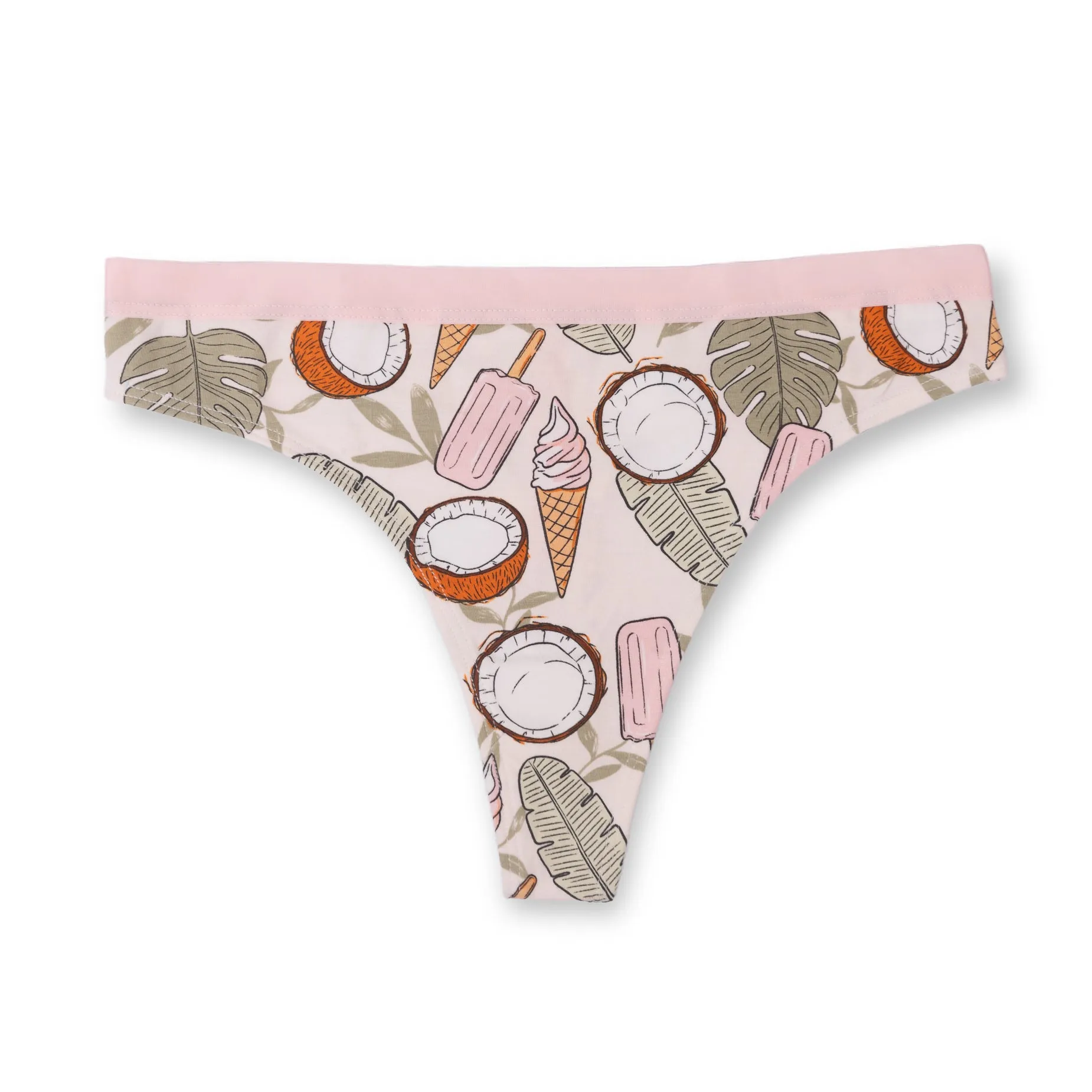Tropical Cotton Thong