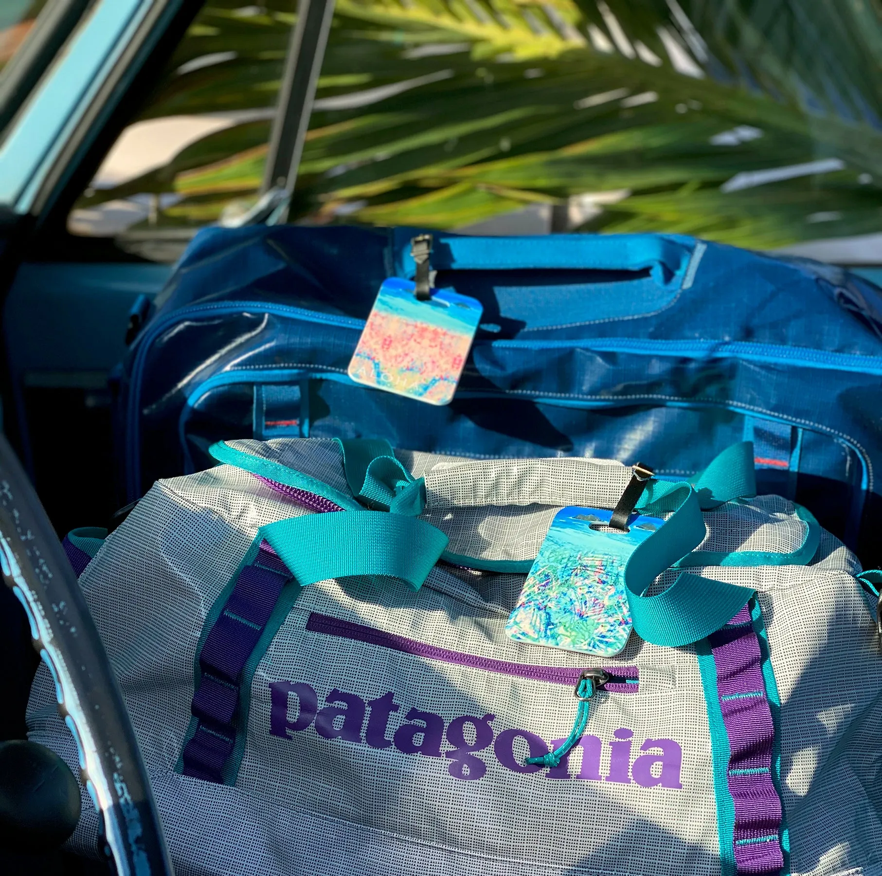 Tropical Mokes Luggage Tag