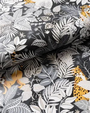 Tropical Oasis - Peel & Stick Wallpaper - Charcoal