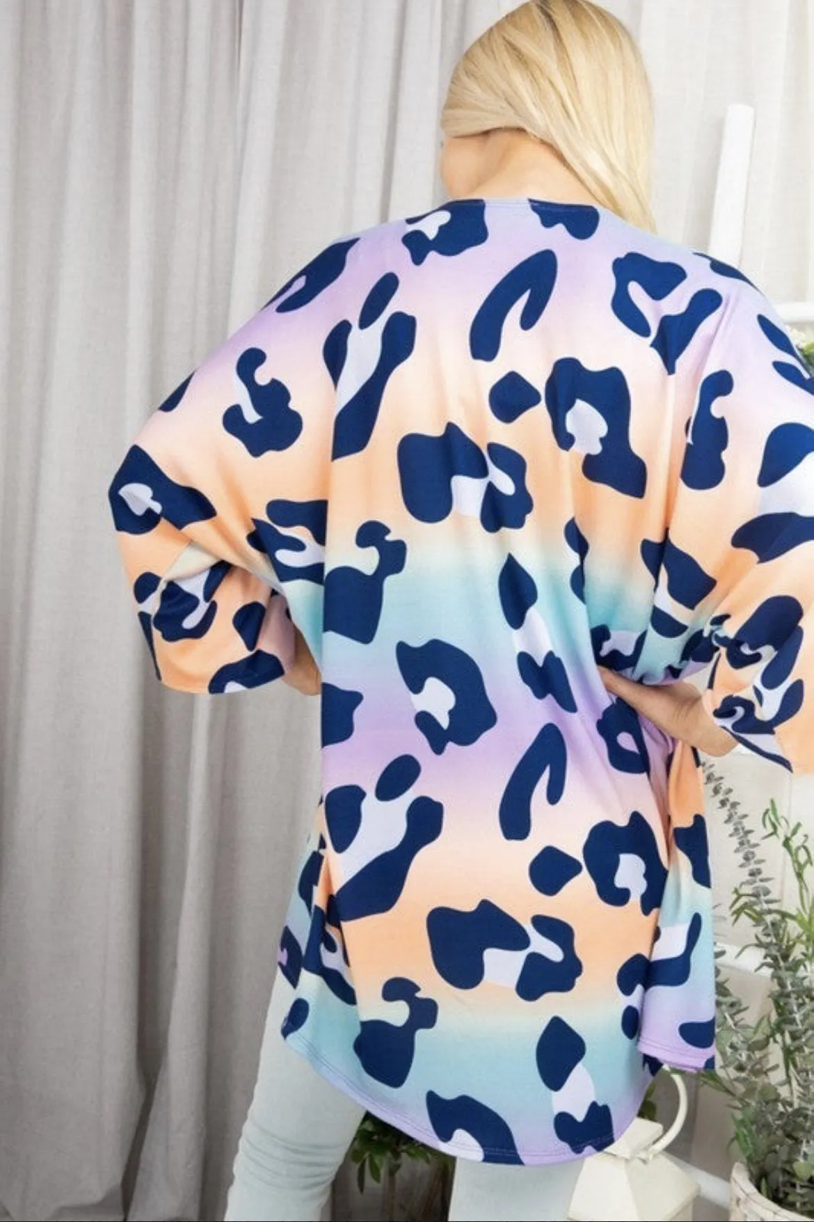 Tropical Tones Animal Print Cardigan