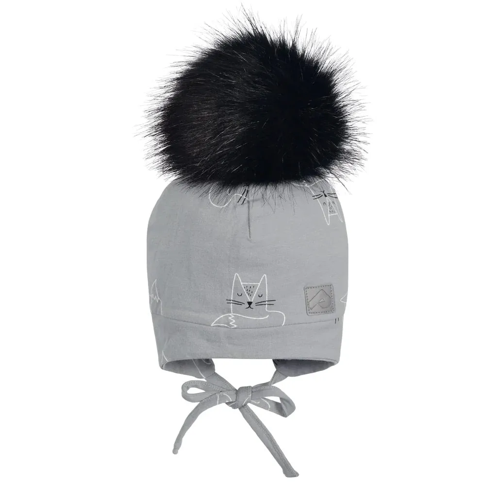 Tuque avec oreilles et pompon - Renards - Perlimpinpin