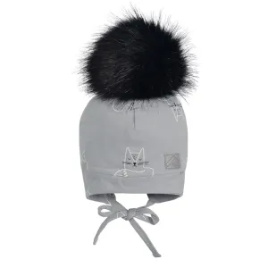 Tuque avec oreilles et pompon - Renards - Perlimpinpin