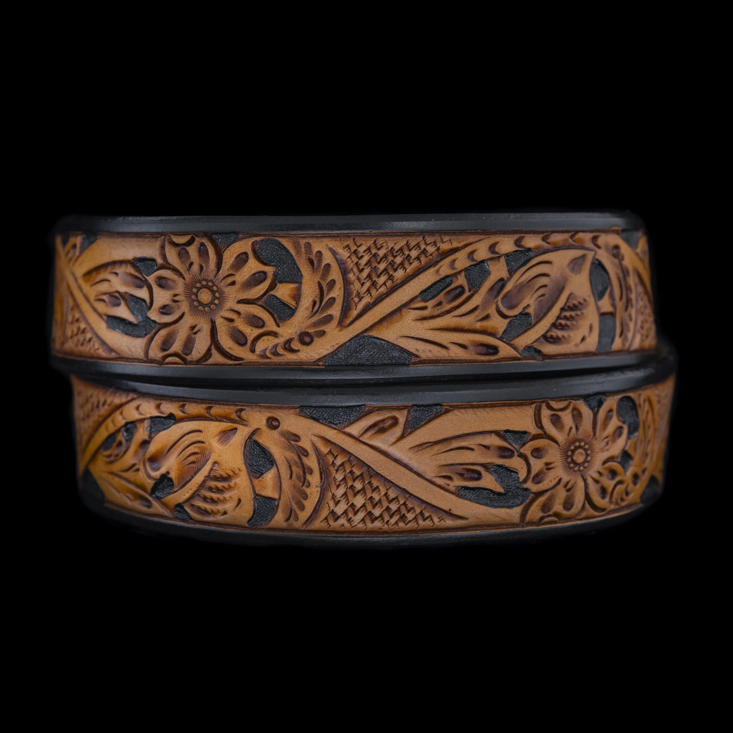 Two Tone Black Russet Floral