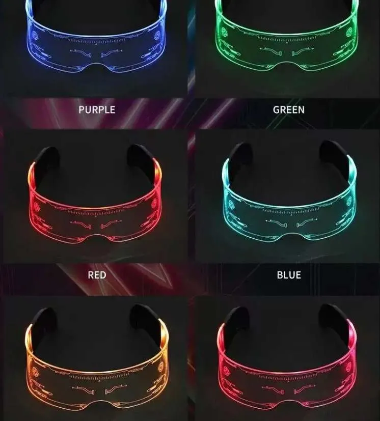 Unilateral LED Cyber Neon Glasses