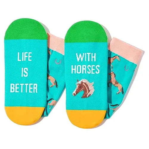 Unique Horse Gifts, Unisex Horse Socks for Men and Women, Best Gift for Horse Lovers Equestrian Gift
