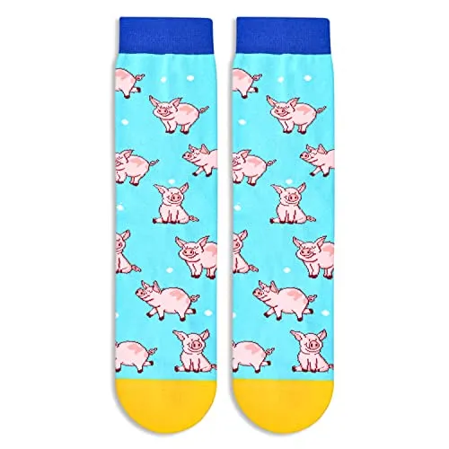 Unisex Funny Pig Socks, Pig Gifts for Women Men, Fun Pig Gifts for Farmers, Cute Piggy Socks