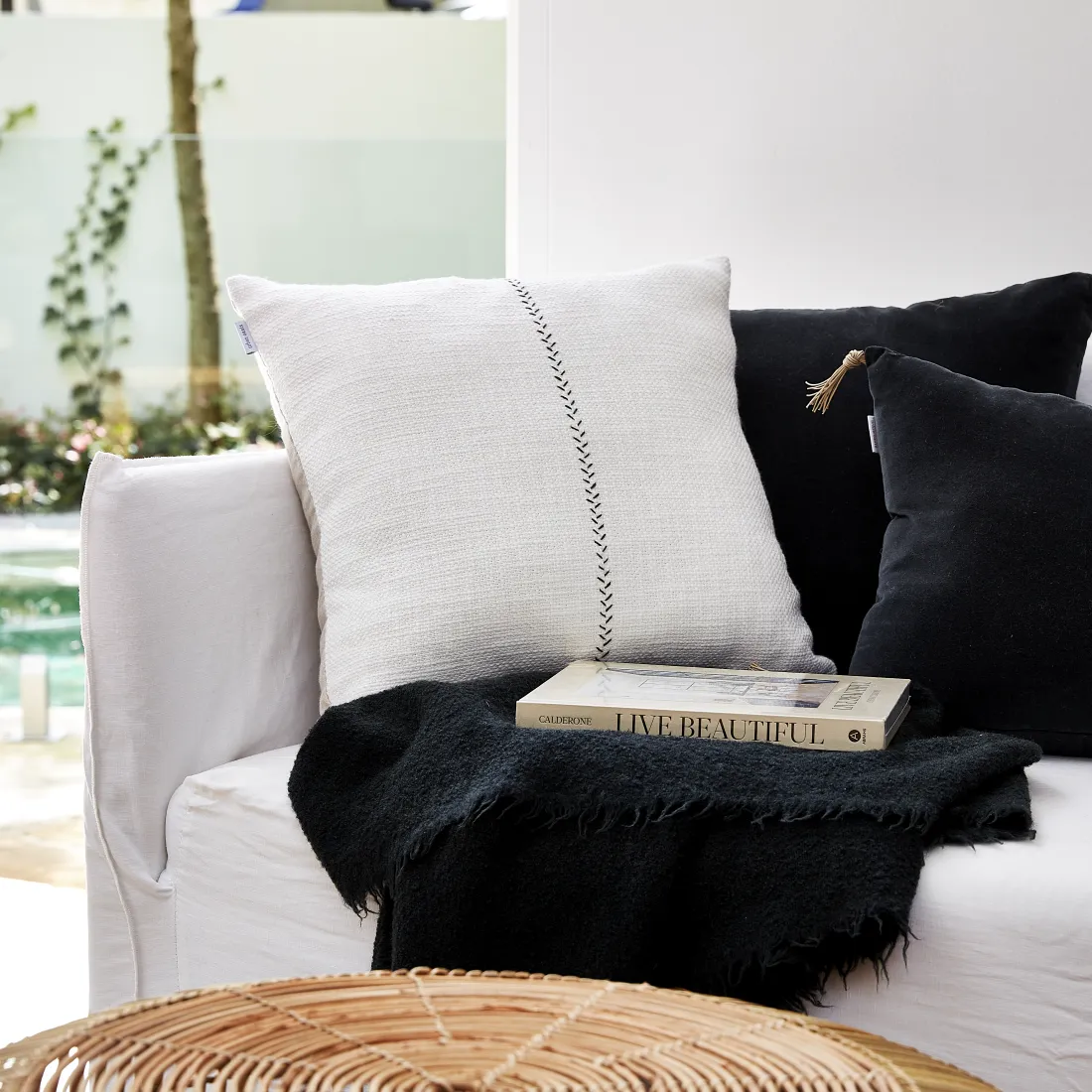 Urban Oasis Ava Square Cushion Woodland Gray