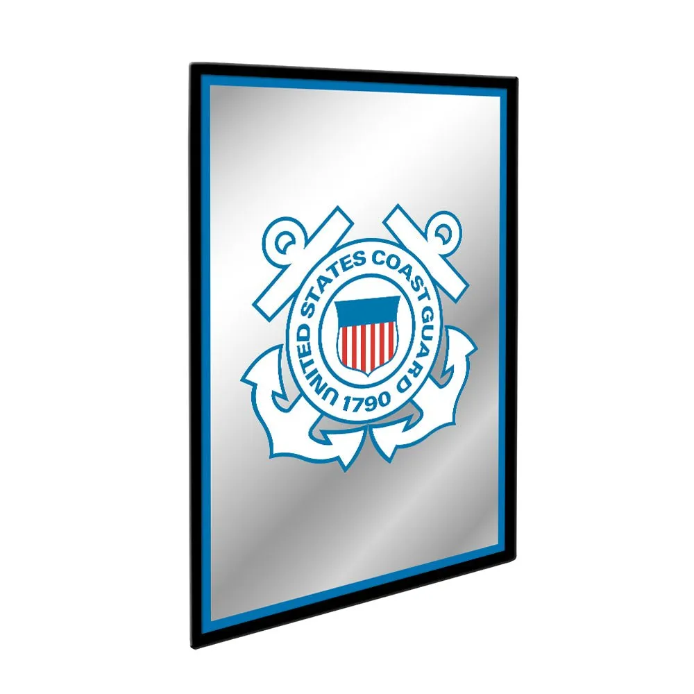 US Coast Guard: Vertical Framed Mirrored Wall Sign
