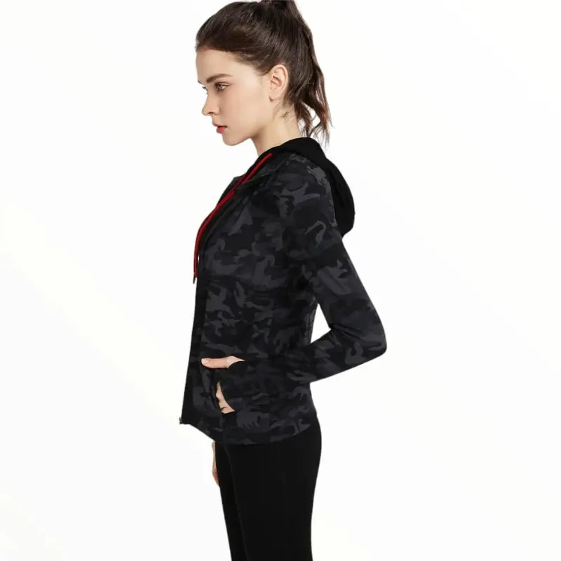 Veste militaire femme camouflage noir