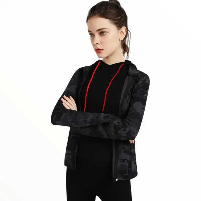 Veste militaire femme camouflage noir