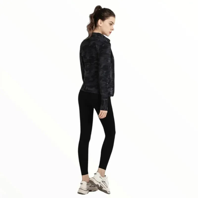Veste militaire femme camouflage noir