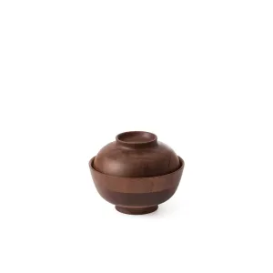 Walnut Soup Bowl and Lid - 4.7x3.5in | 12x9cm (ØxH) (135)