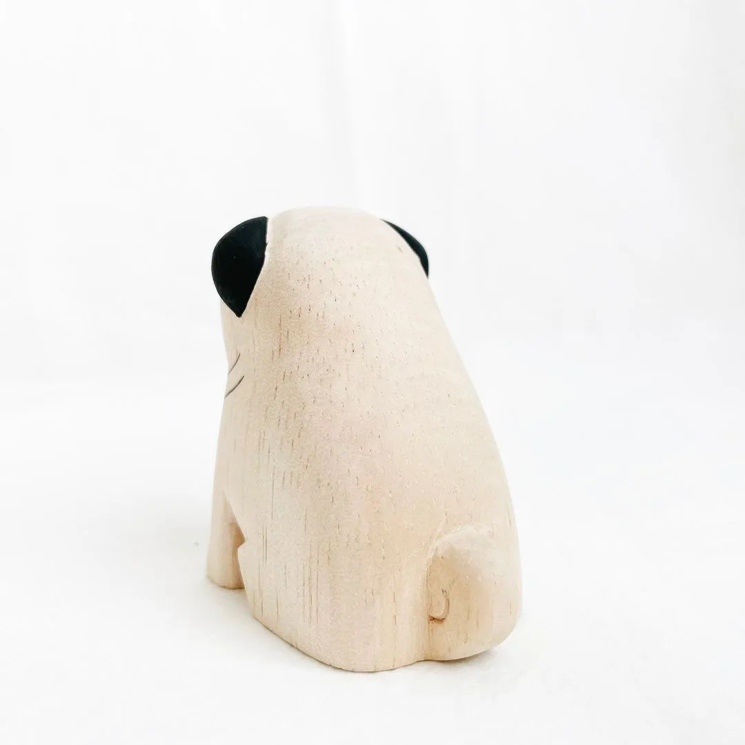 Wee Wooden Pug