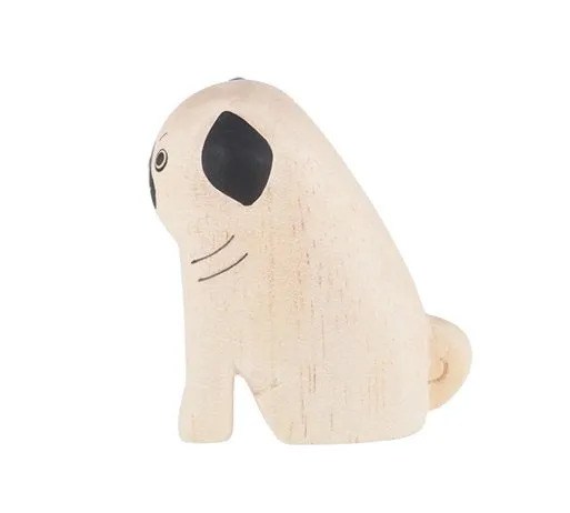 Wee Wooden Pug