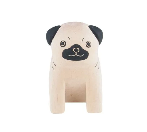 Wee Wooden Pug