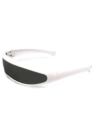 White Cyborg Space Glasses