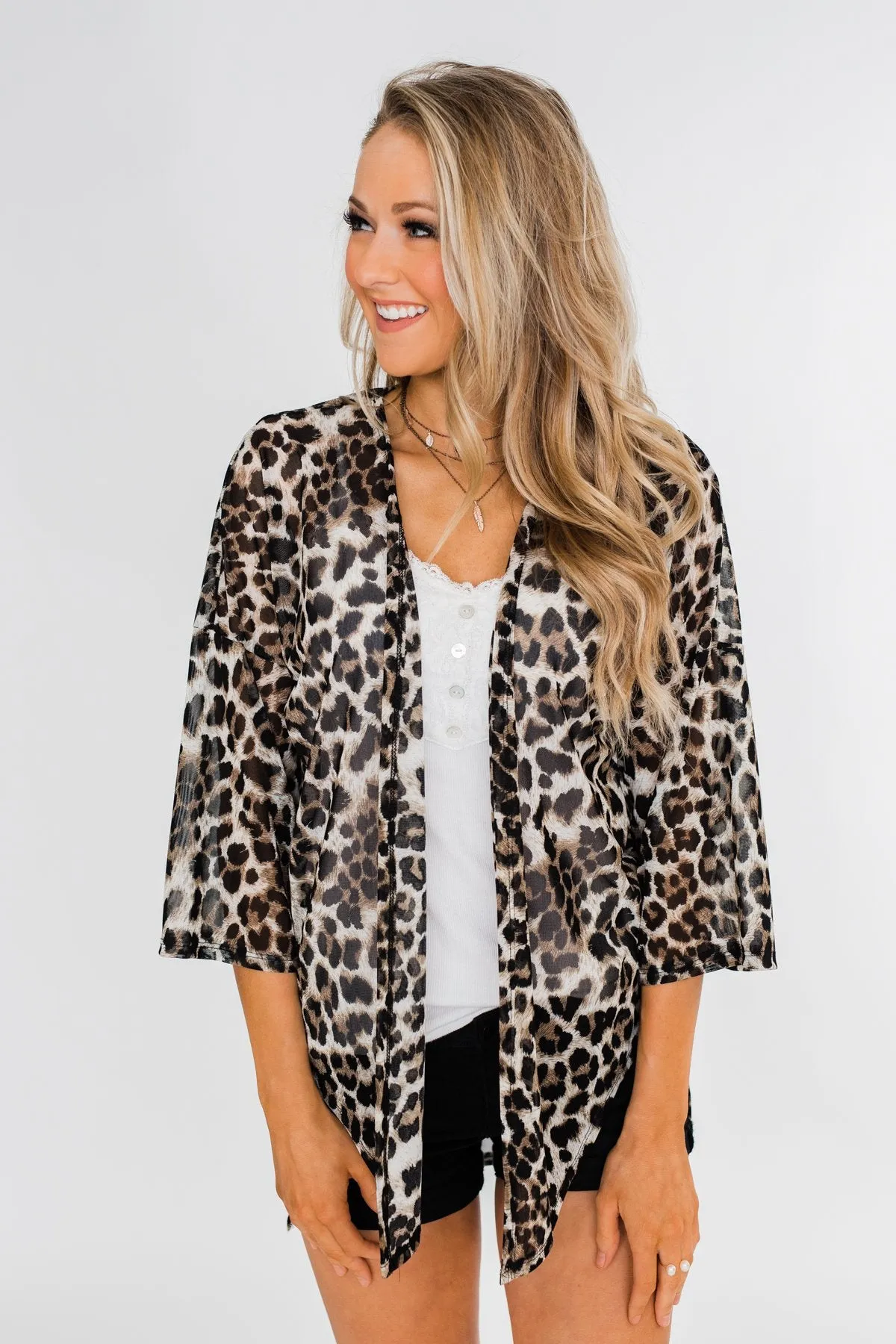 Wild For You Kimono- Animal Print