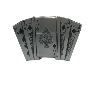 Women mens clothing cowboy belt buckles accessories tool diy luxury playing card metal lighter buckle belt free shipping