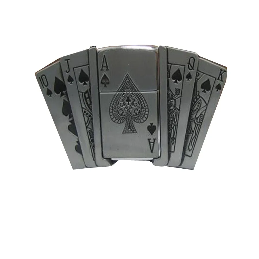 Women mens clothing cowboy belt buckles accessories tool diy luxury playing card metal lighter buckle belt free shipping