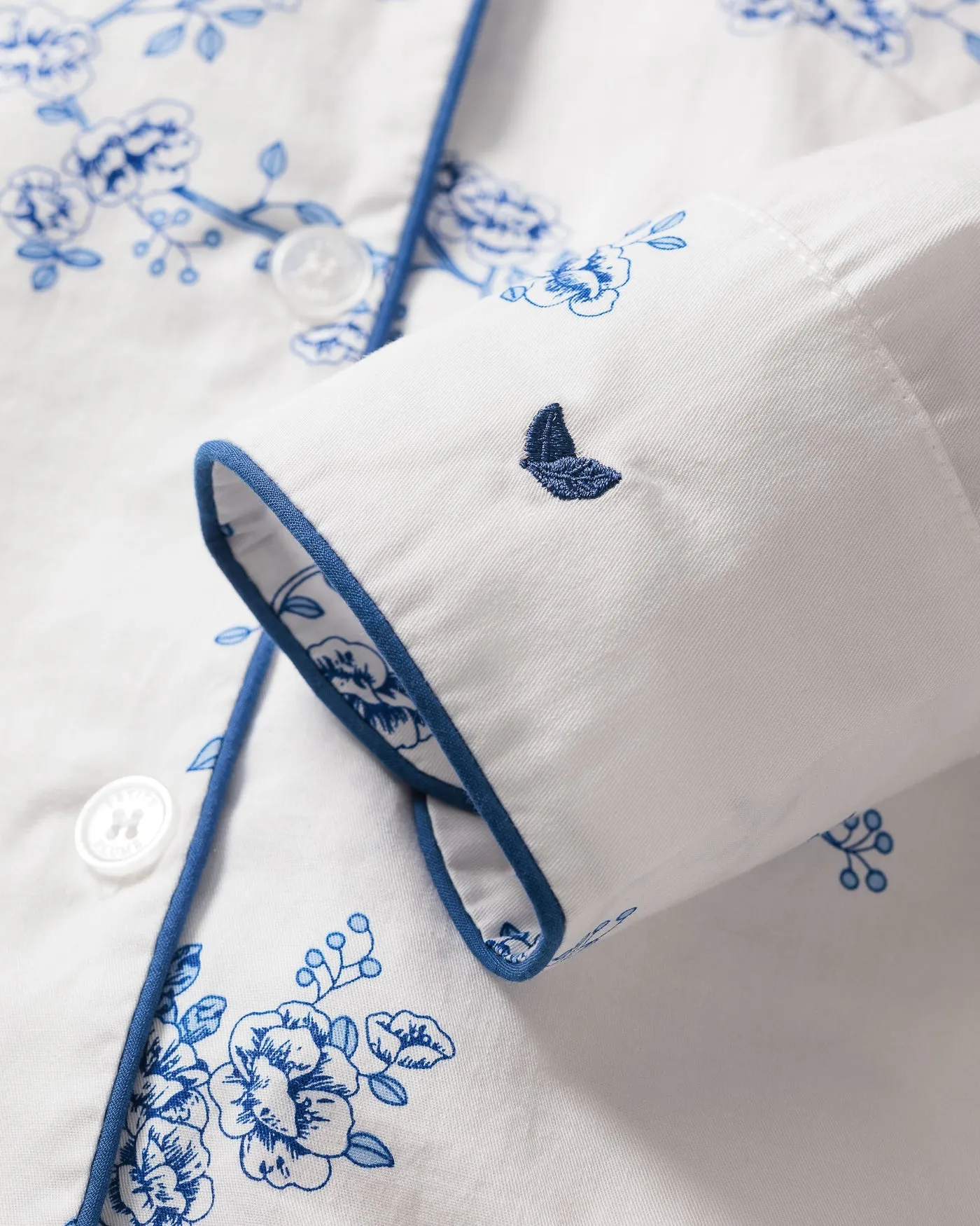 Women's Indigo Floral Twill Nightshirt