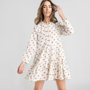 Womens Kalani Dress - Tiny Horses || Pink Chicken