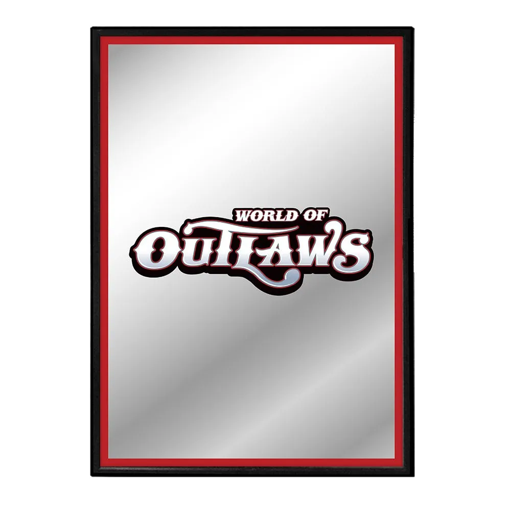 World of Outlaws: Logo - Framed Mirrored Wall Sign