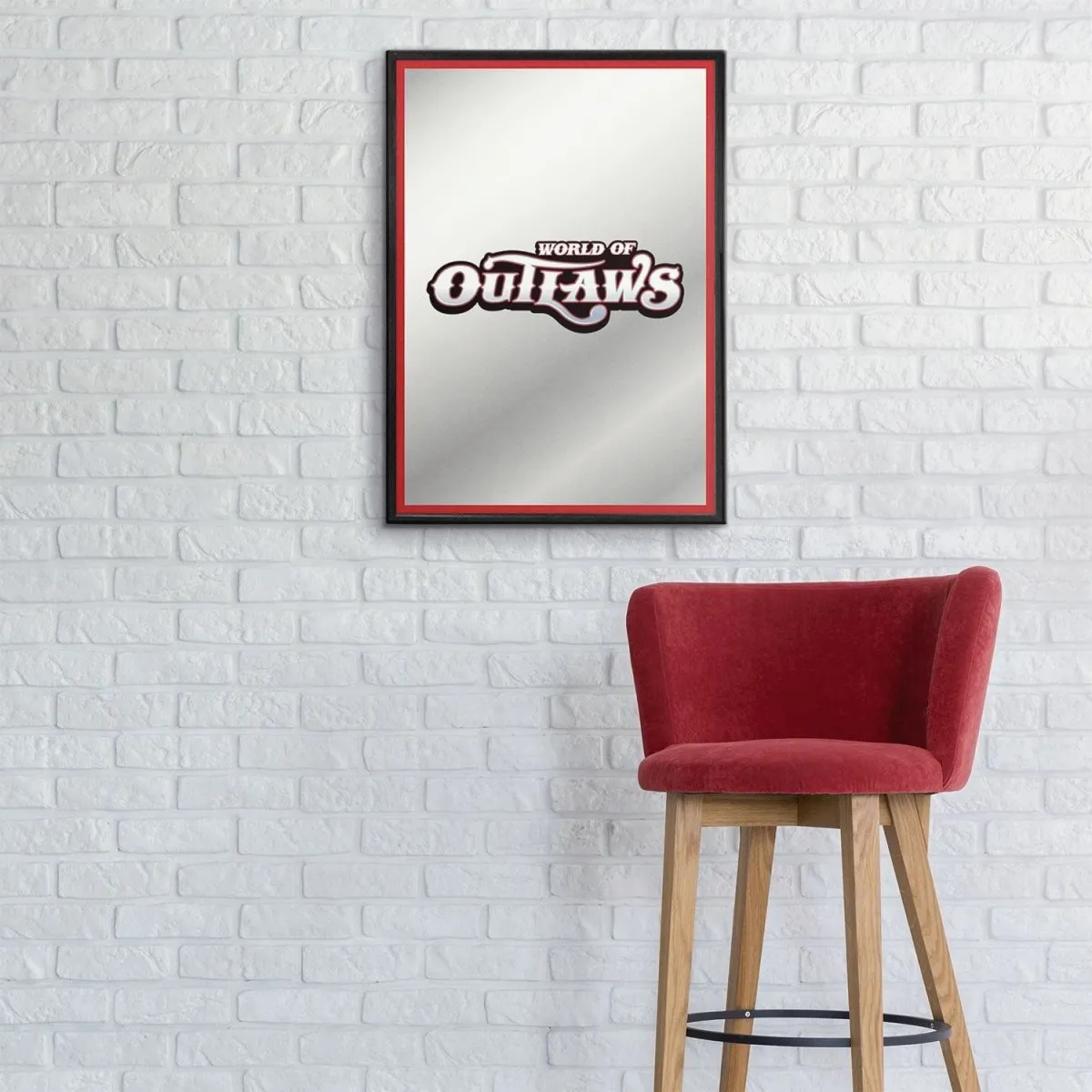World of Outlaws: Logo - Framed Mirrored Wall Sign